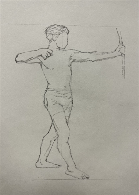 drawing of an archer